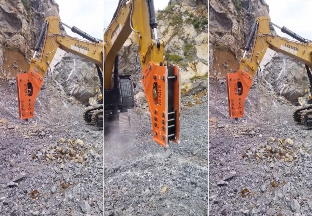 Búa Phá Đá BYS2150 lắp máy Volvo 670